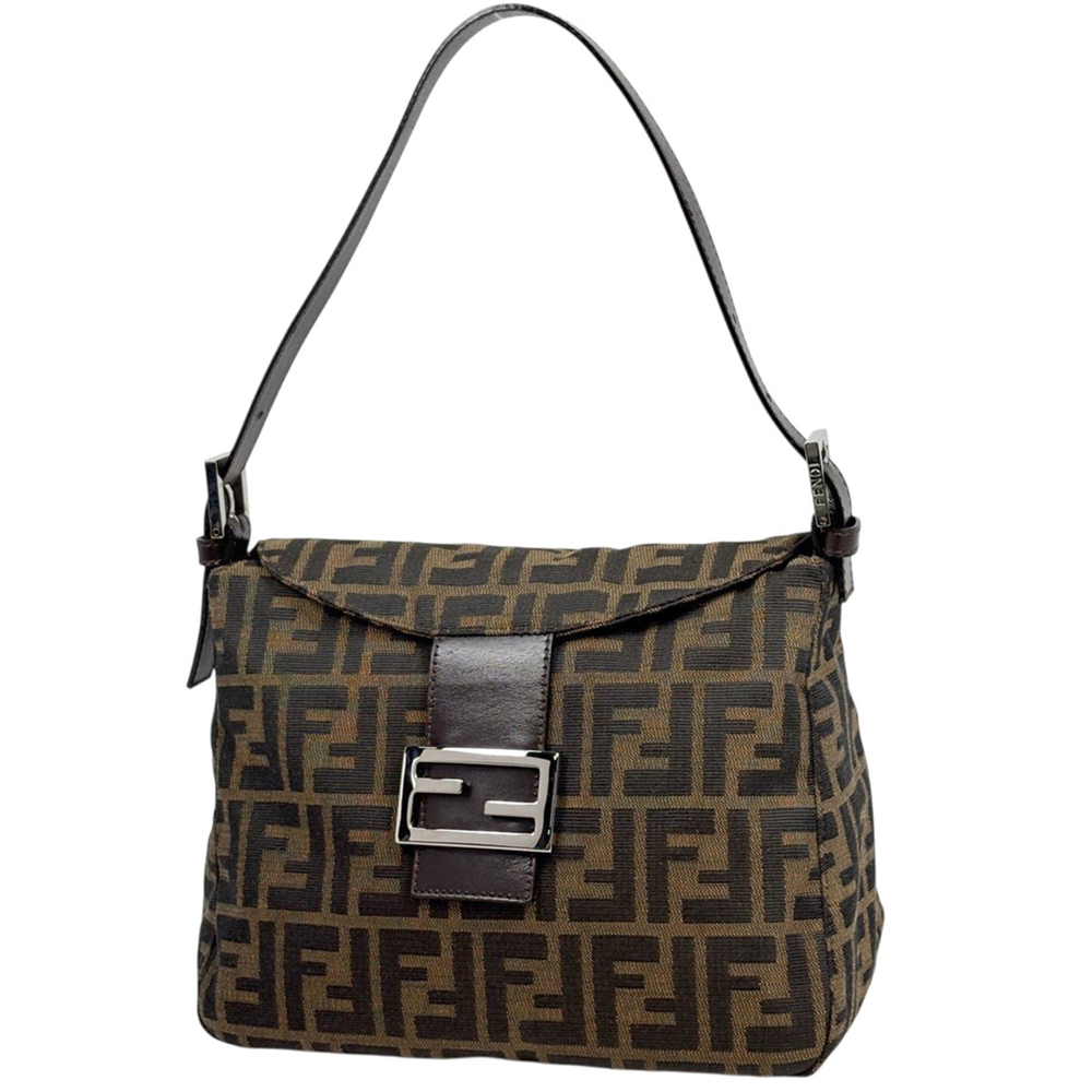 Fendi FENDI Shoulder Bag Zucca Pattern Canvas Brown 264260 Women's